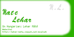 mate lehar business card
